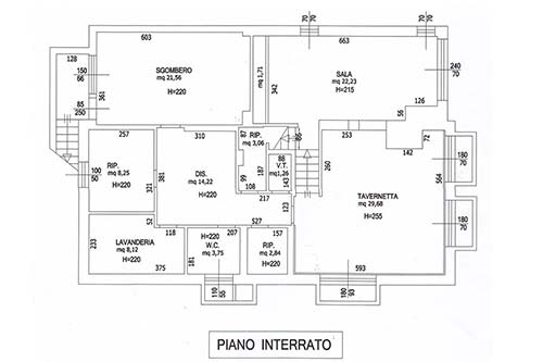 Planimetria dell'appartamento a Misano